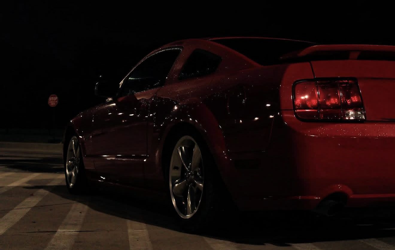 Red Mustang GT exterior detail
