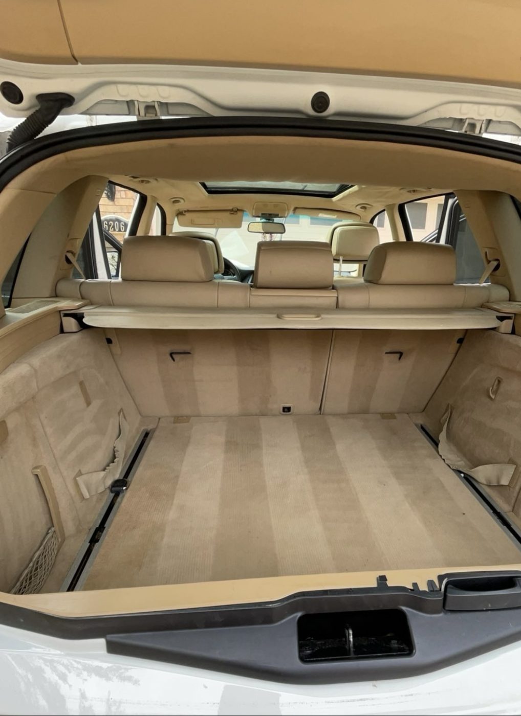 BMW X5 cargo area cleaned