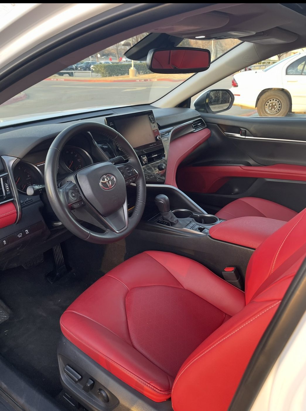 Toyota Camry red leather interior